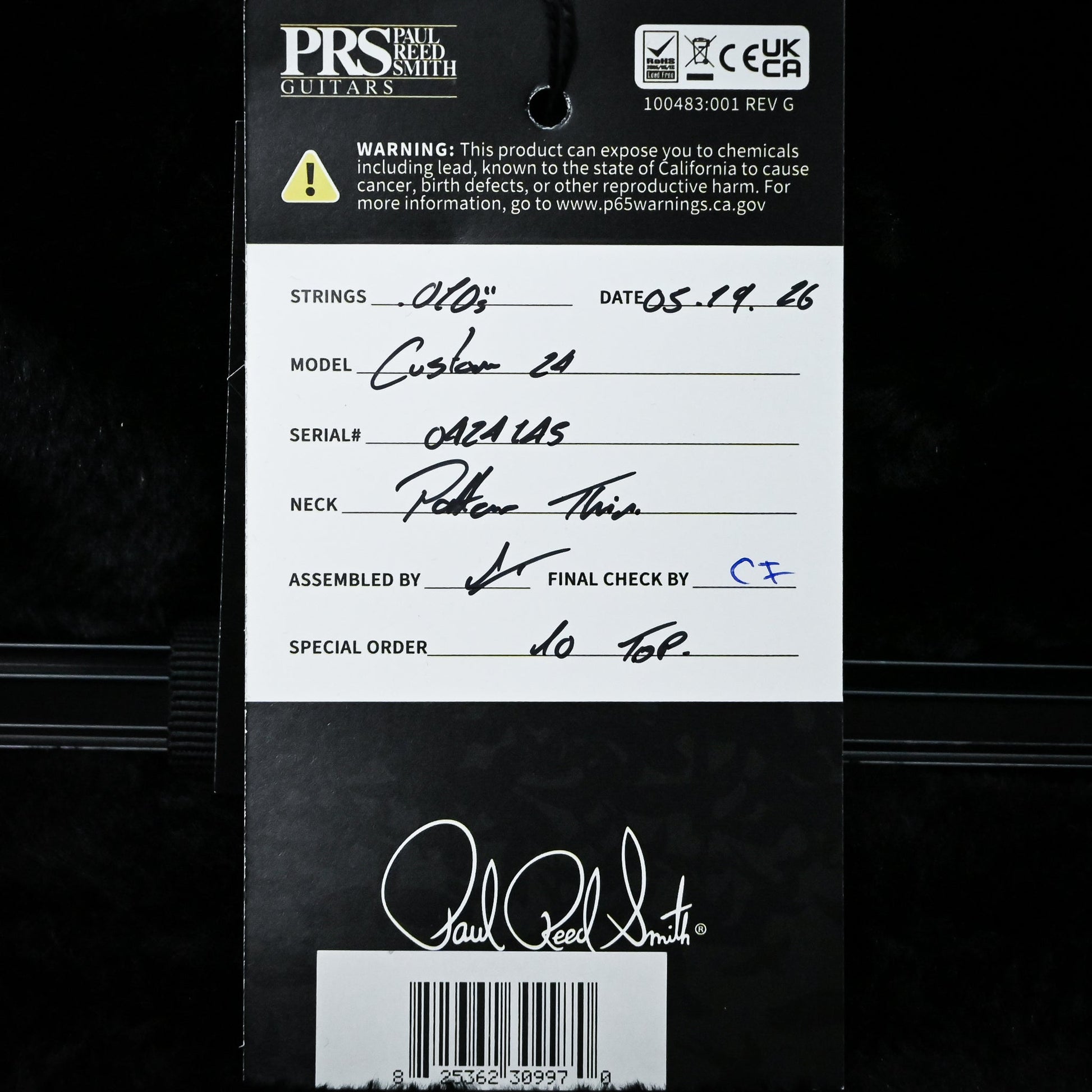 PRS Custom 24 w/ 10-Top & DMO Pickups- Arctic Blue 2026 (0424145)