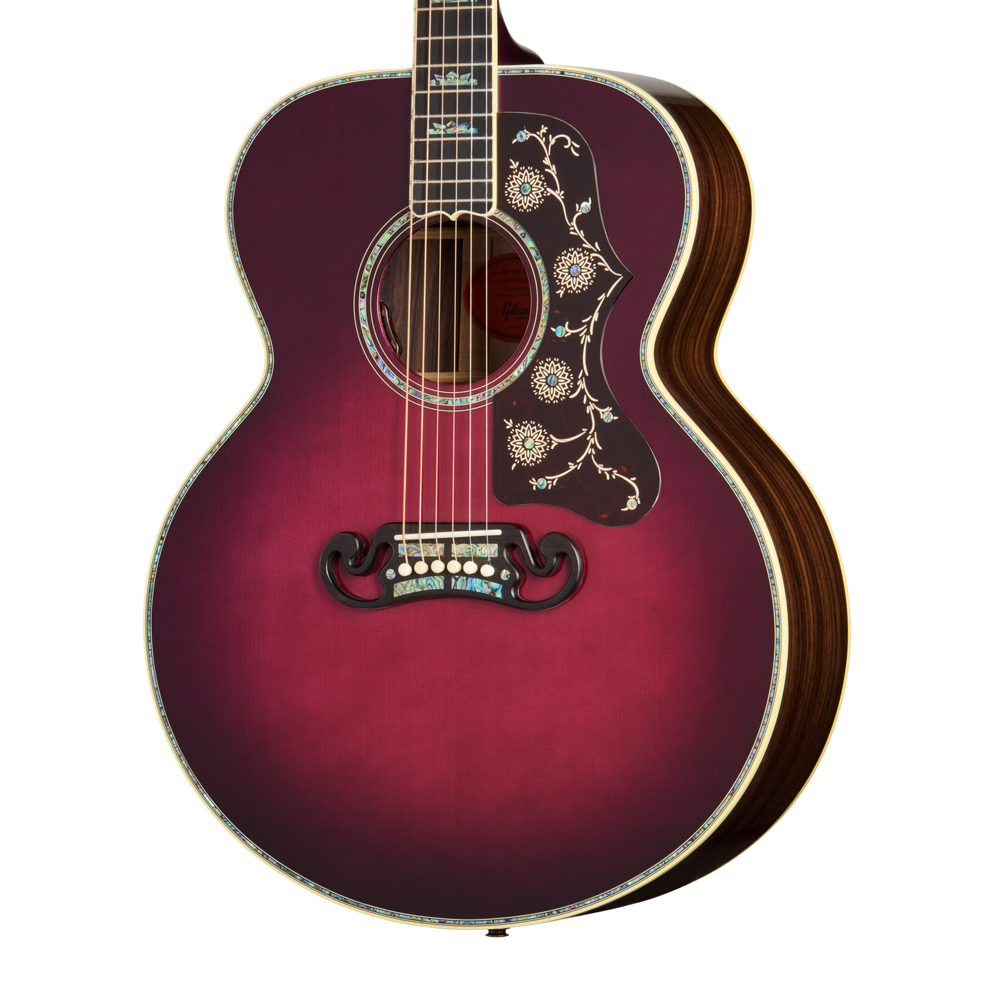 Gibson Custom SJ-200 Standard 3-Piece Back, Merlot Burst