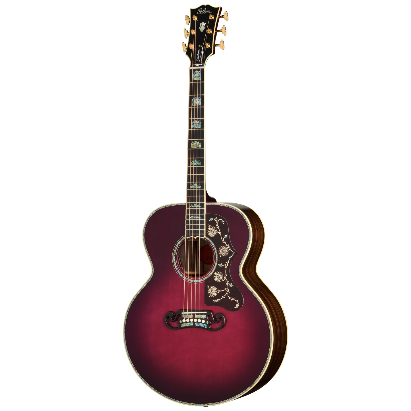 Gibson Custom SJ-200 Standard 3-Piece Back, Merlot Burst