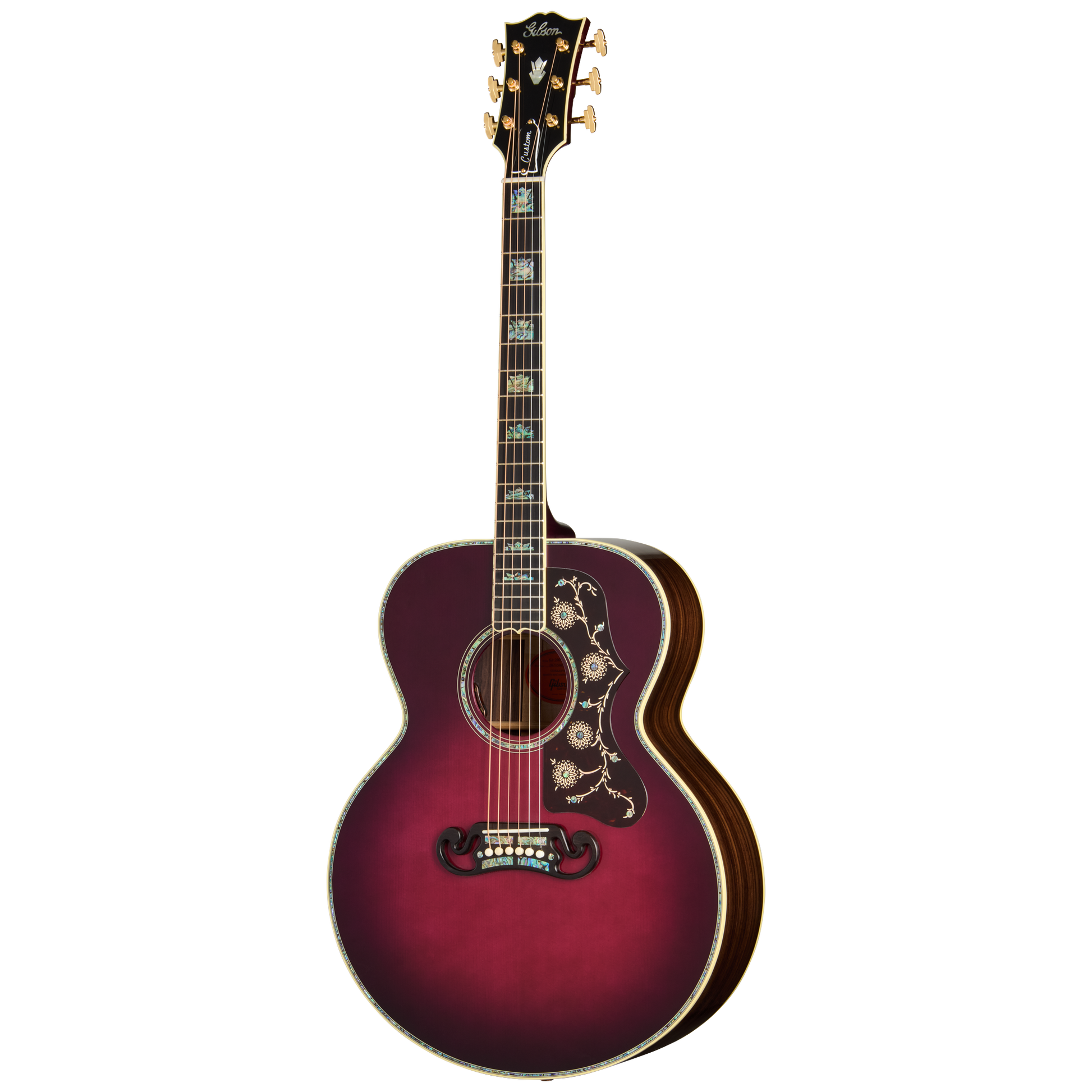 Gibson Custom SJ-200 Standard 3-Piece Back, Merlot Burst