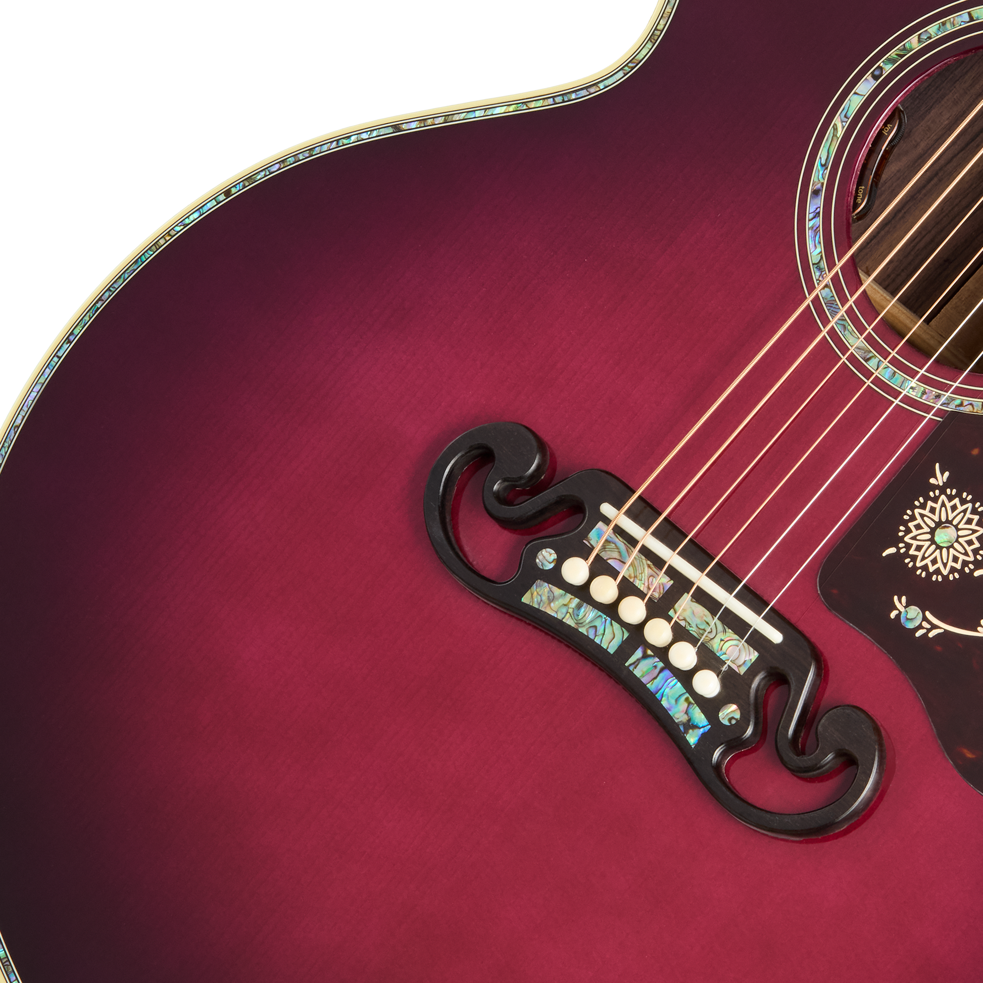 Gibson Custom SJ-200 Standard 3-Piece Back, Merlot Burst