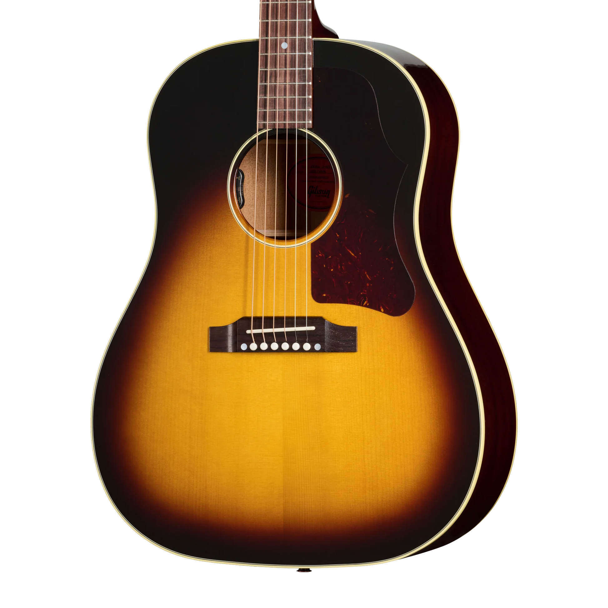 Gibson Custom J-45 50s with Red Spruce Top, Wide Vintage Sunburst