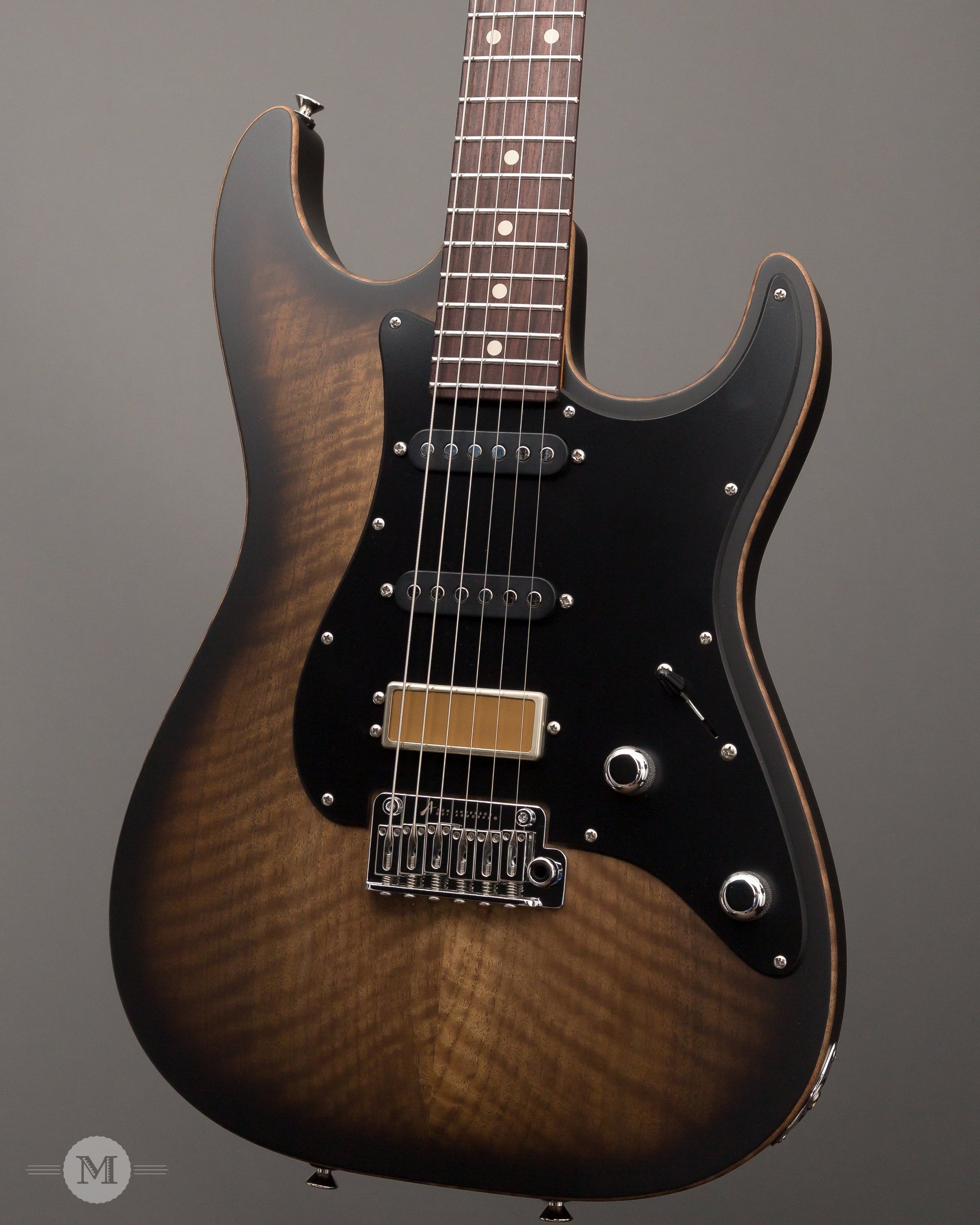 Tom Anderson Guitars - Drop Top Classic - Satin Black Shaded Edge with Binding