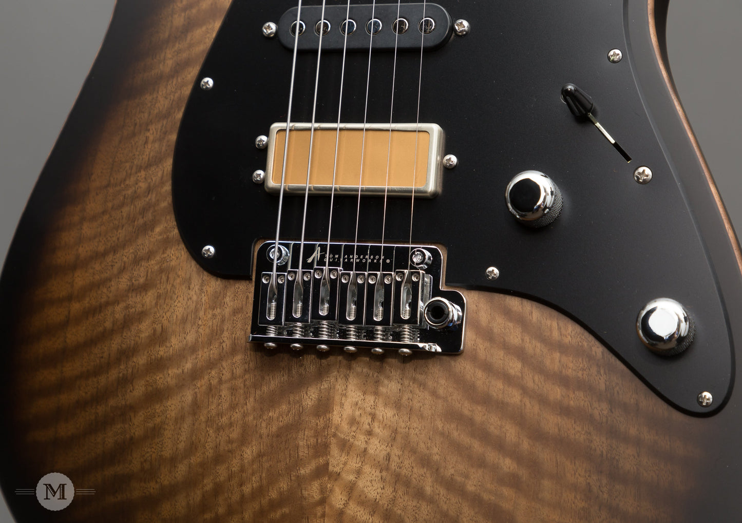 Tom Anderson Guitars - Drop Top Classic - Satin Black Shaded Edge with Binding