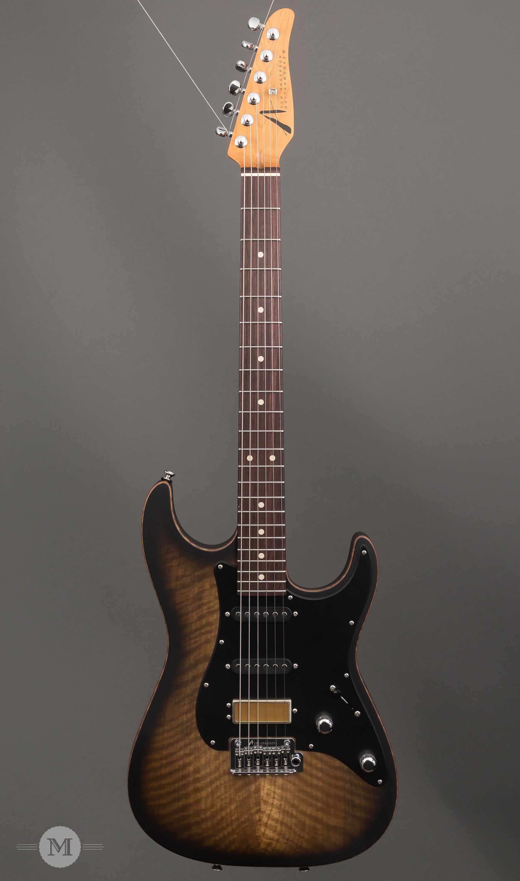 Tom Anderson Guitars - Drop Top Classic - Satin Black Shaded Edge with Binding
