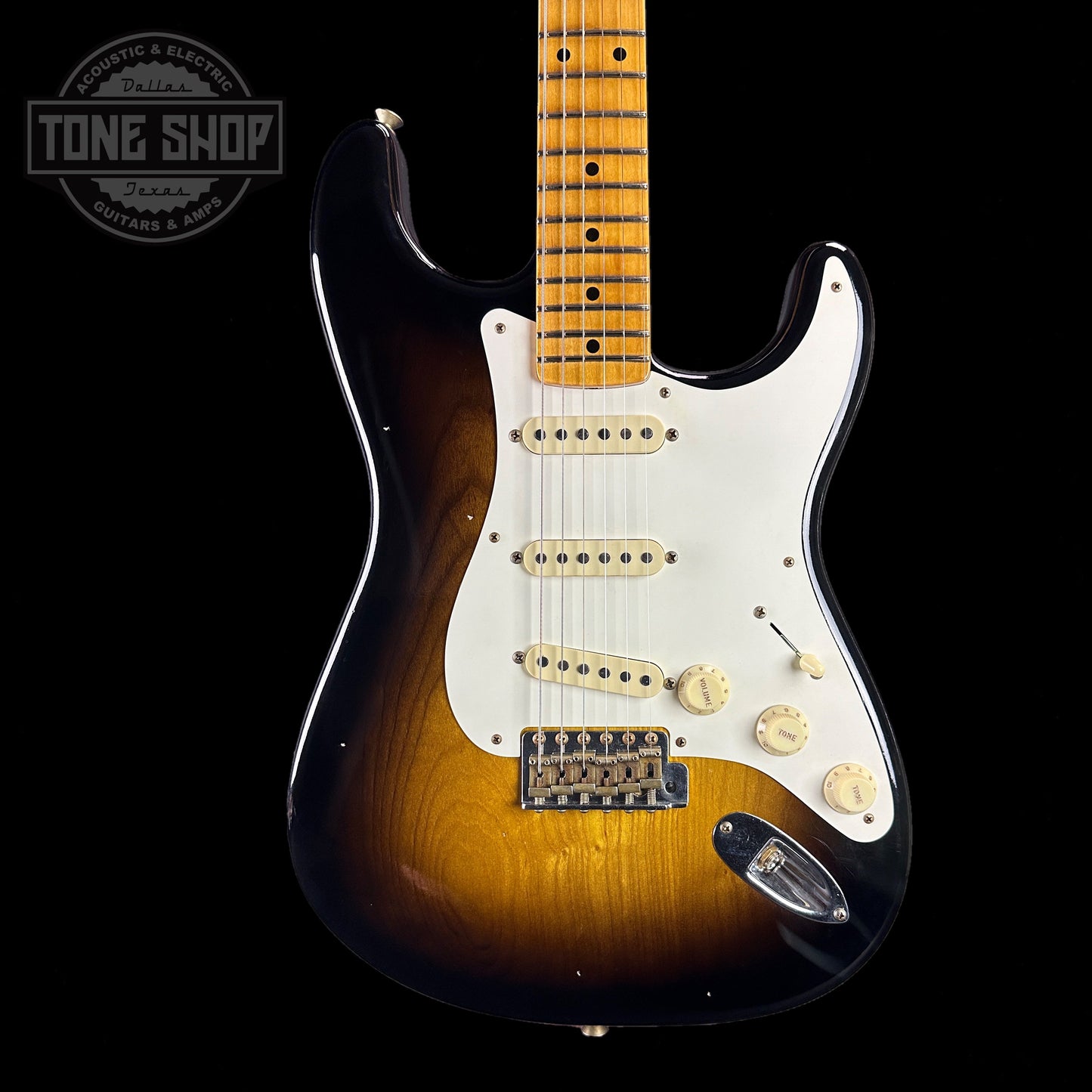 Fender Custom Shop 1956 Stratocaster Journeyman Relic Maple Neck Wide-Fade 2-Color Sunburst w/case CZ577992