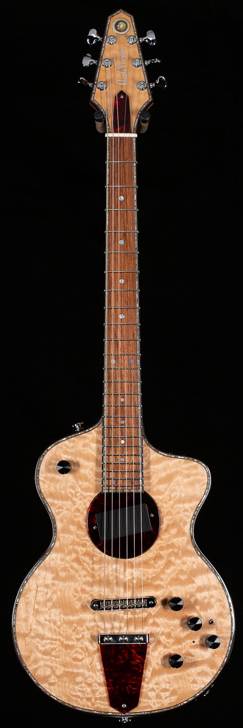 Rick Turner Model 1 Deluxe Featherweight "Legacy One" Natural Quilt (105)
