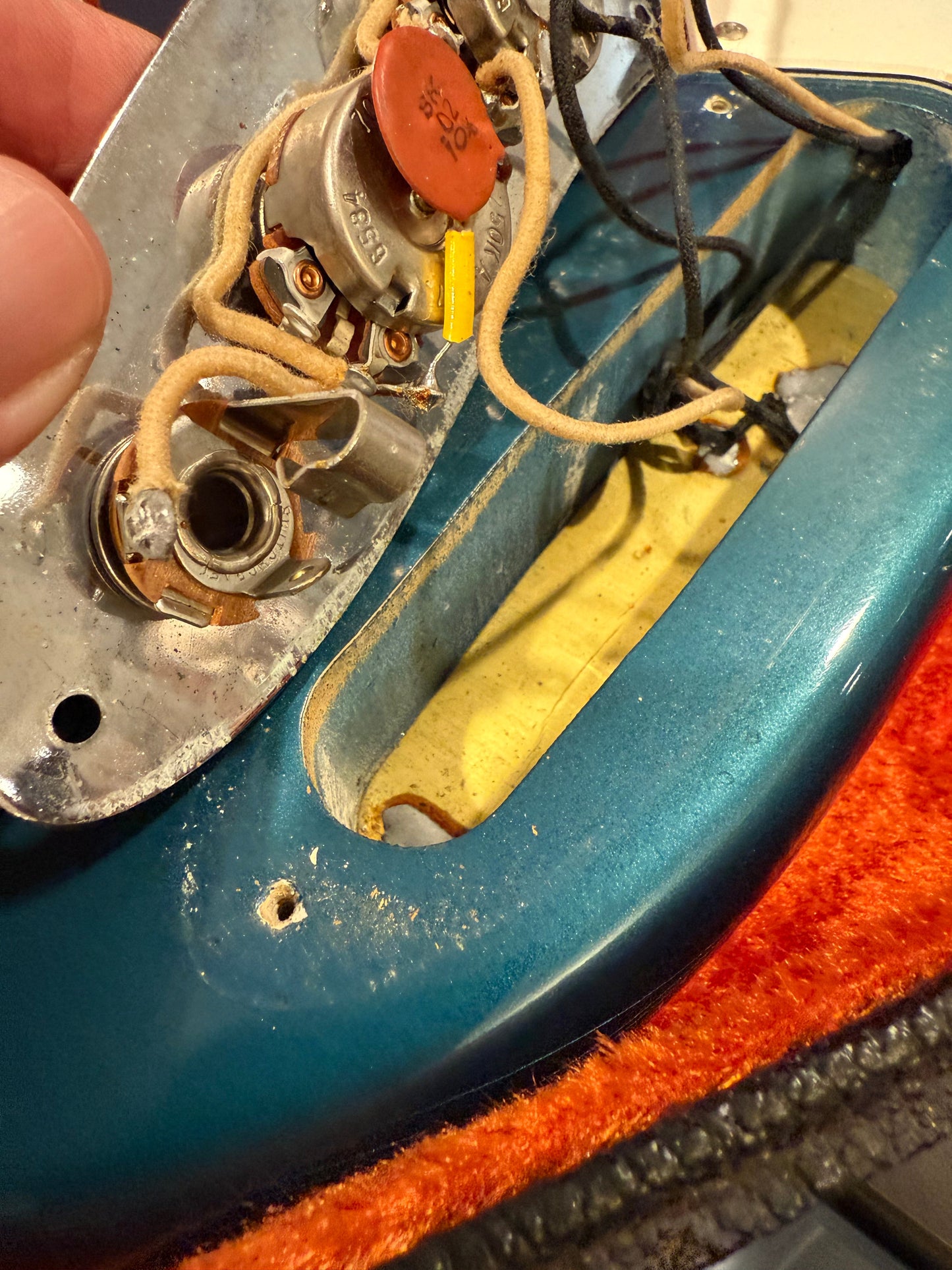 1965 Fender Jazz Bass Custom Color LAKE PLACID BLUE w Original Case L-Series, Padauk Board, BOOK PIECE!