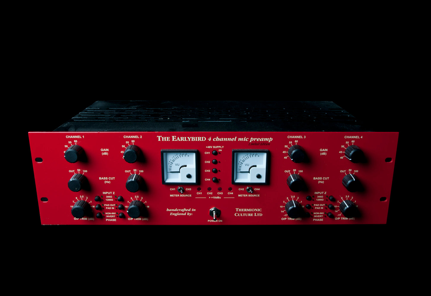 Thermionic Earlybird 4 4 Channel Tube Microphone Preamp (New Factory Demo Unit)