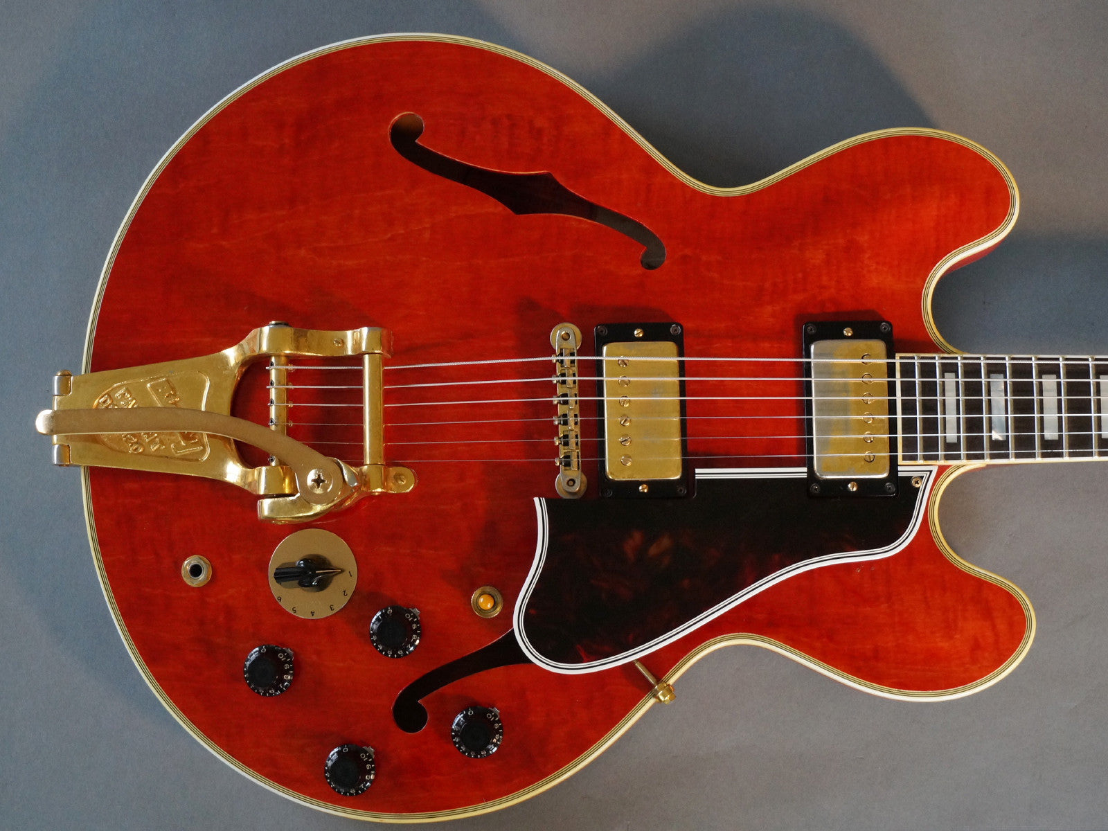 1960 Gibson ES-355 TDSV! CLEAN, PAF's, Watermelon Cherry w/ FLAME! Bigsby