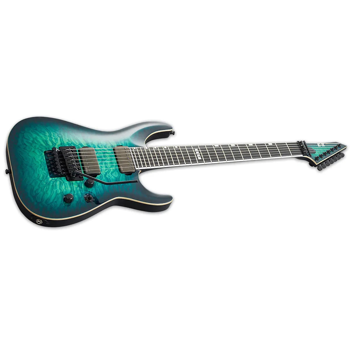 E-II Horizon FR-7 Black Turquoise Burst