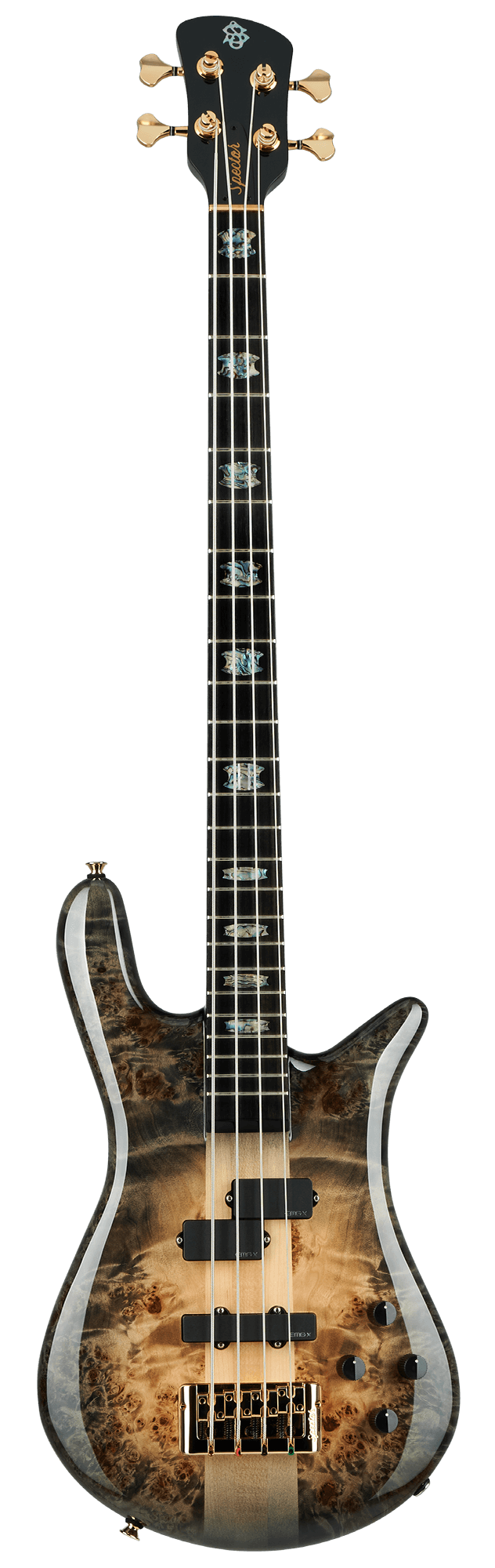 Spector Euro 4 CST Bass Guitar, Natural Black Burst Gloss