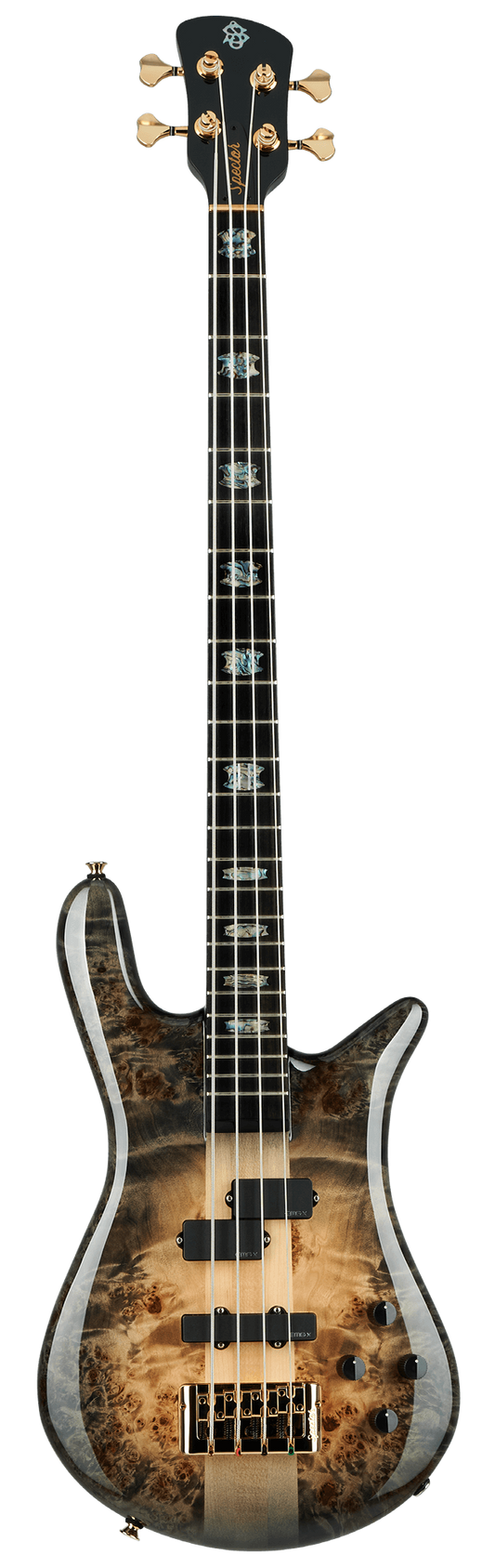 Spector Euro 4 CST Bass Guitar, Natural Black Burst Gloss