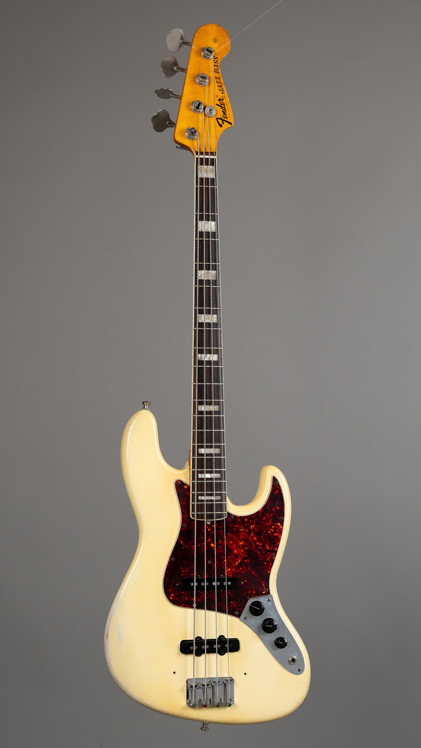 1973 Fender Jazz Bass (USA, White Refin, SKB bag)