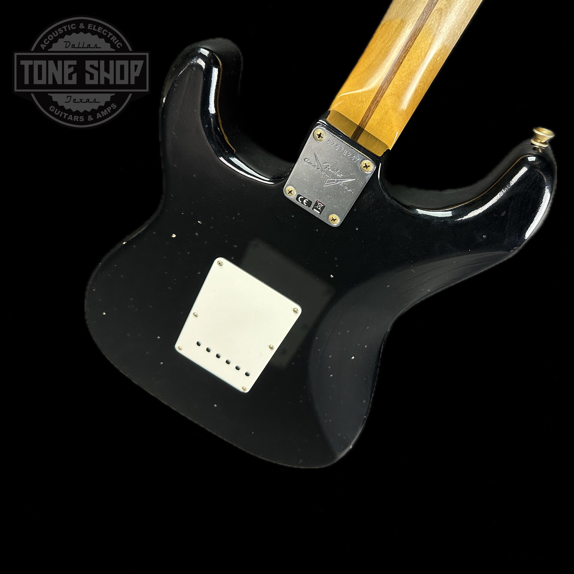 Fender Custom Shop 1956 Stratocaster Journeyman Relic Maple Neck Aged Black w/case CZ578247