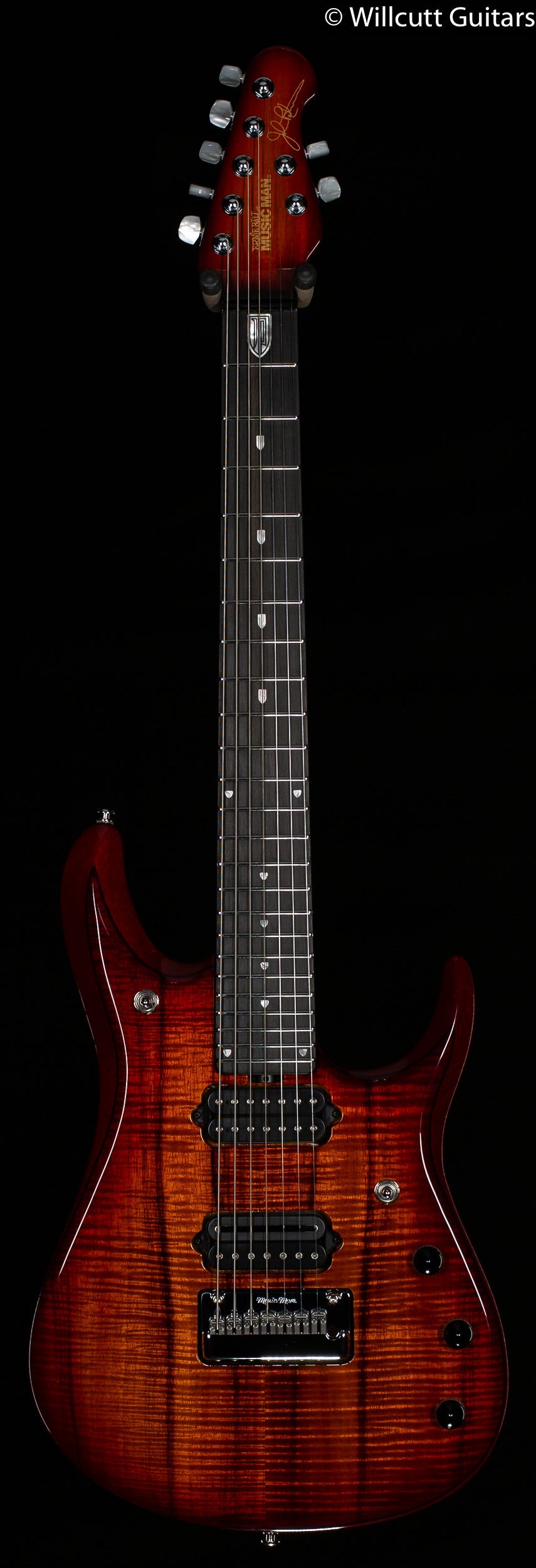 Ernie Ball Music Man 7-String John Petrucci Figured Top Island Burst Koa