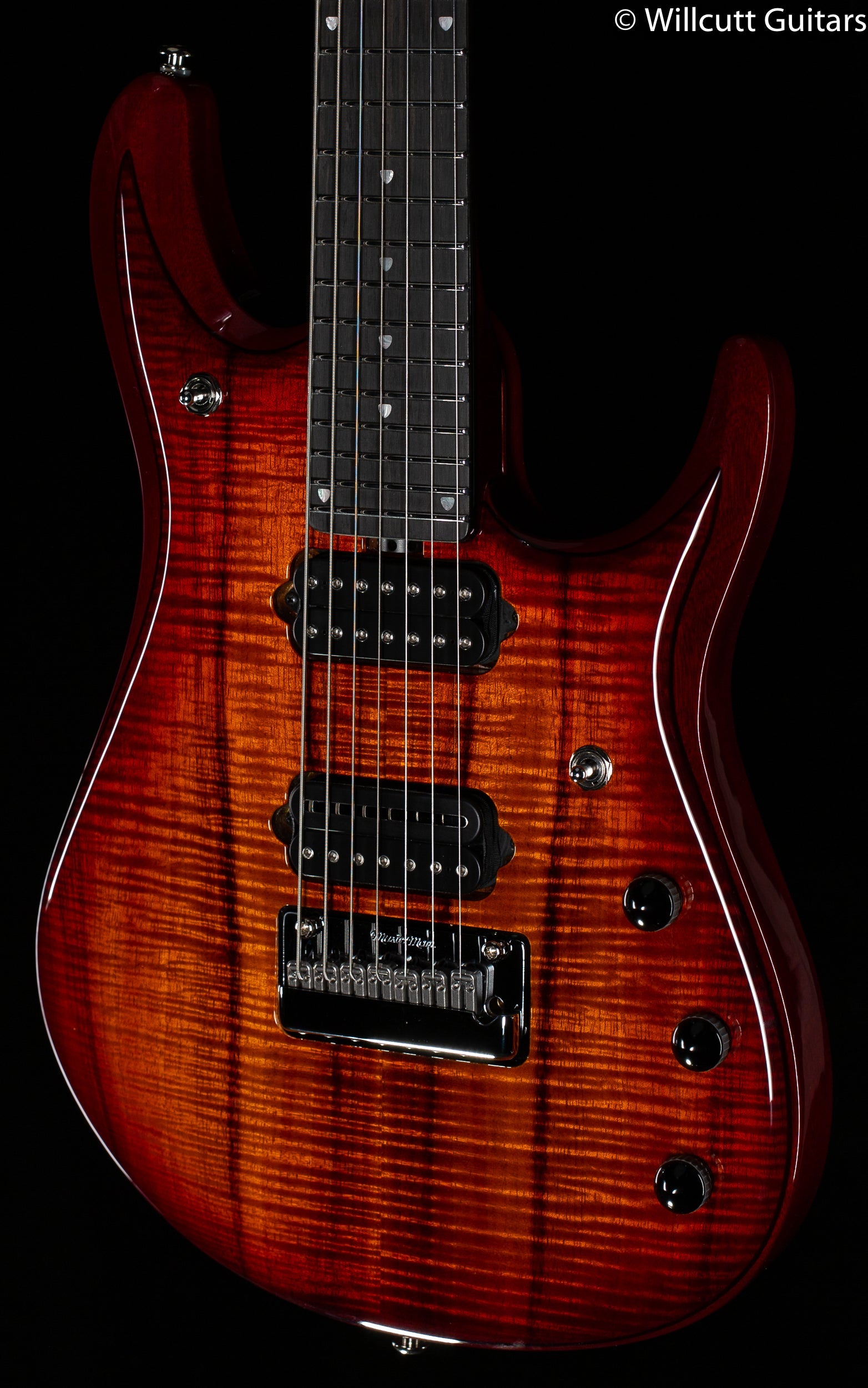 Ernie Ball Music Man 7-String John Petrucci Figured Top Island Burst Koa