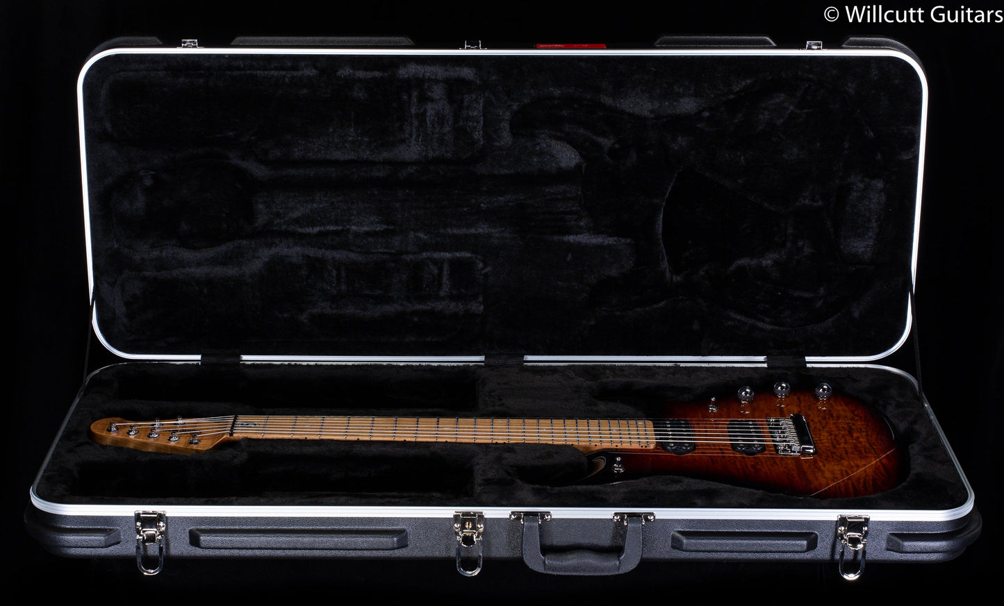 Ernie Ball Music Man JP15 7 string Tiger Eye Quilt Top (610)