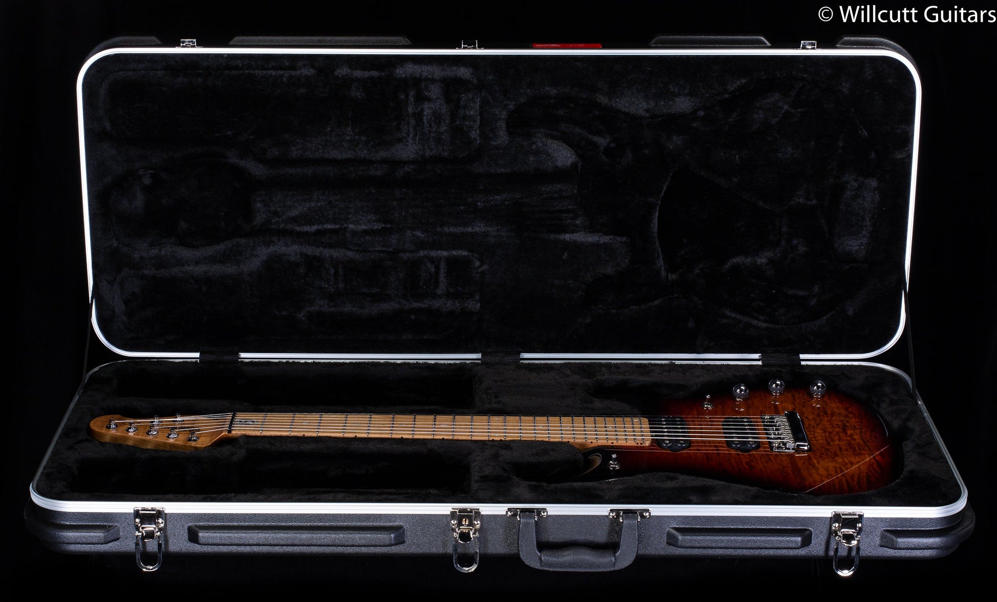 Ernie Ball Music Man JP15 7 string Tiger Eye Quilt Top (610)