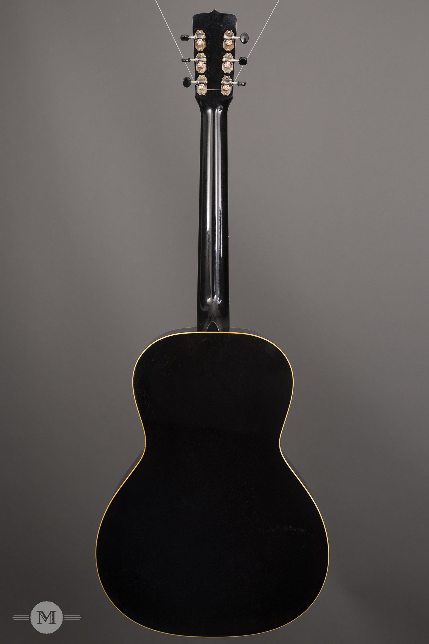 Fairbanks Guitars - F-20 Ebony - 14-Fret 00 - Aged Black with Firestripe