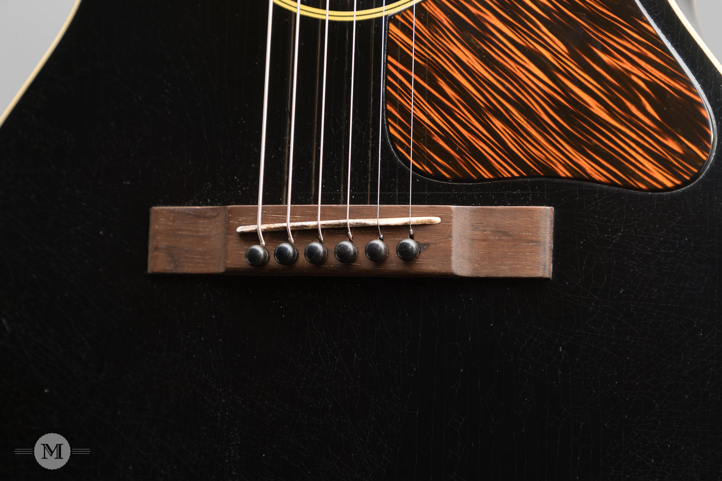 Fairbanks Guitars - F-20 Ebony - 14-Fret 00 - Aged Black with Firestripe