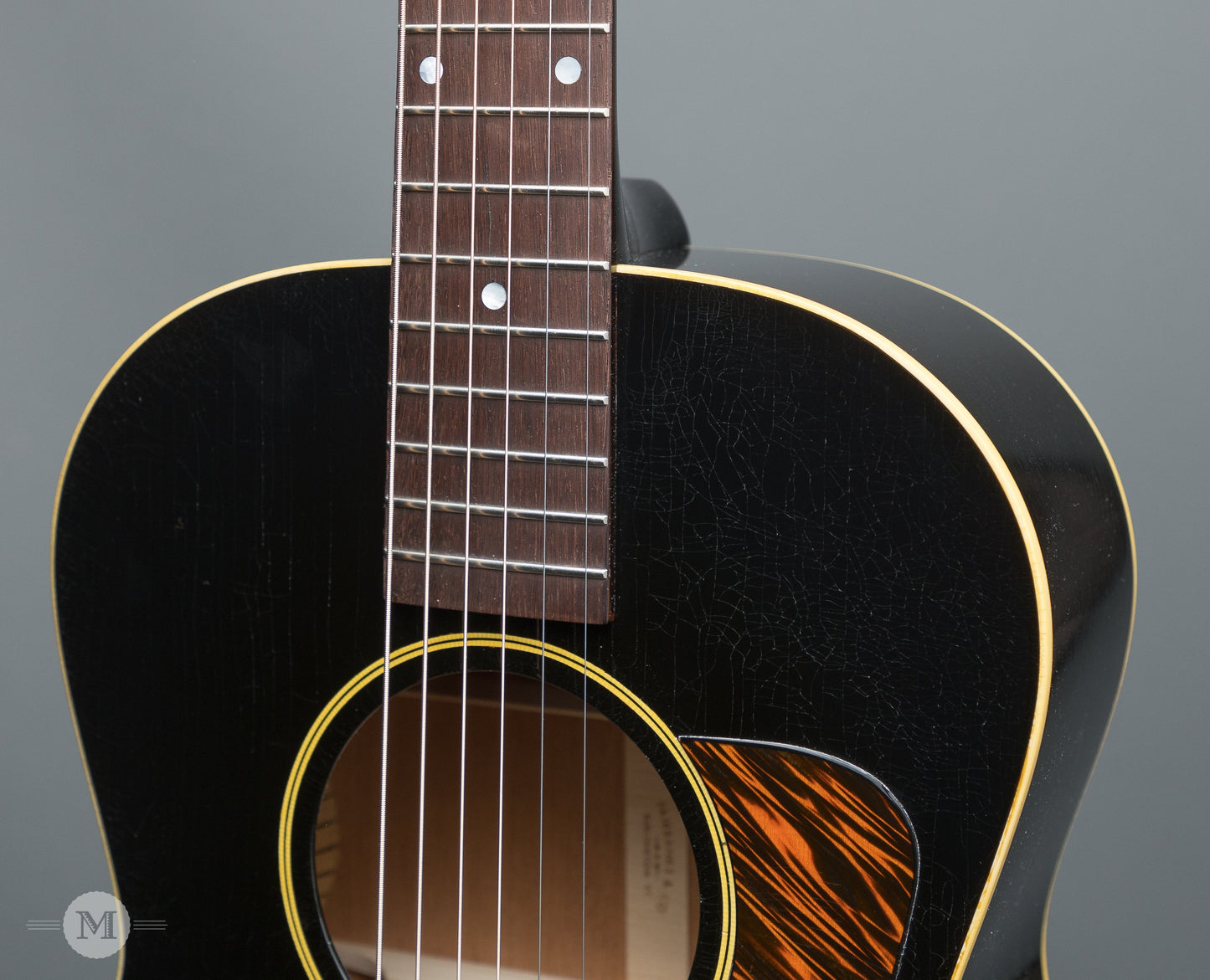 Fairbanks Guitars - F-20 Ebony - 14-Fret 00 - Aged Black with Firestripe