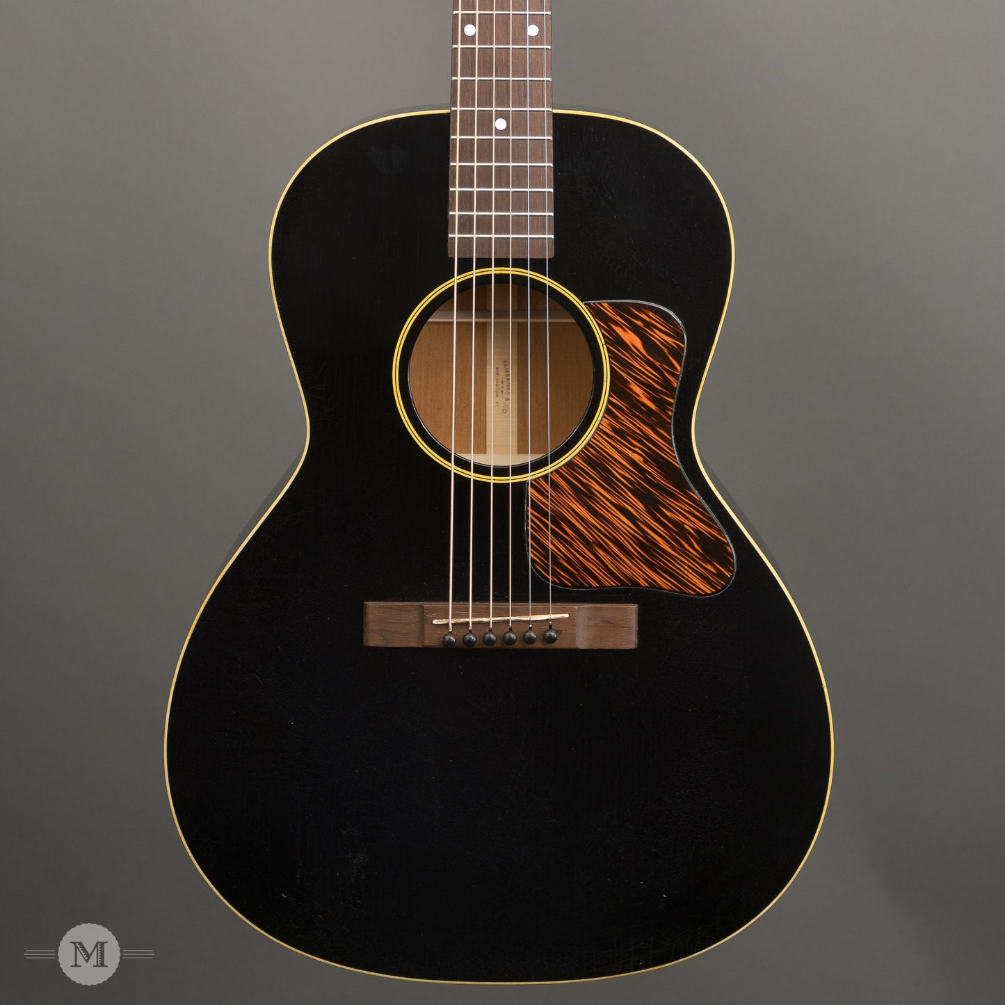 Fairbanks Guitars - F-20 Ebony - 14-Fret 00 - Aged Black with Firestripe