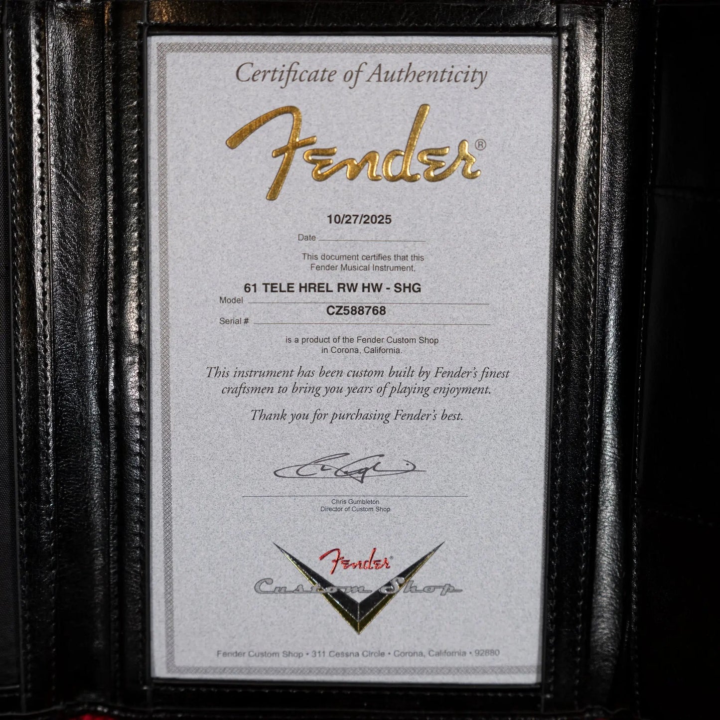 Fender Custom Shop 1961 Telecaster Heavy Relic - Roasted Body/Shoreline Gold