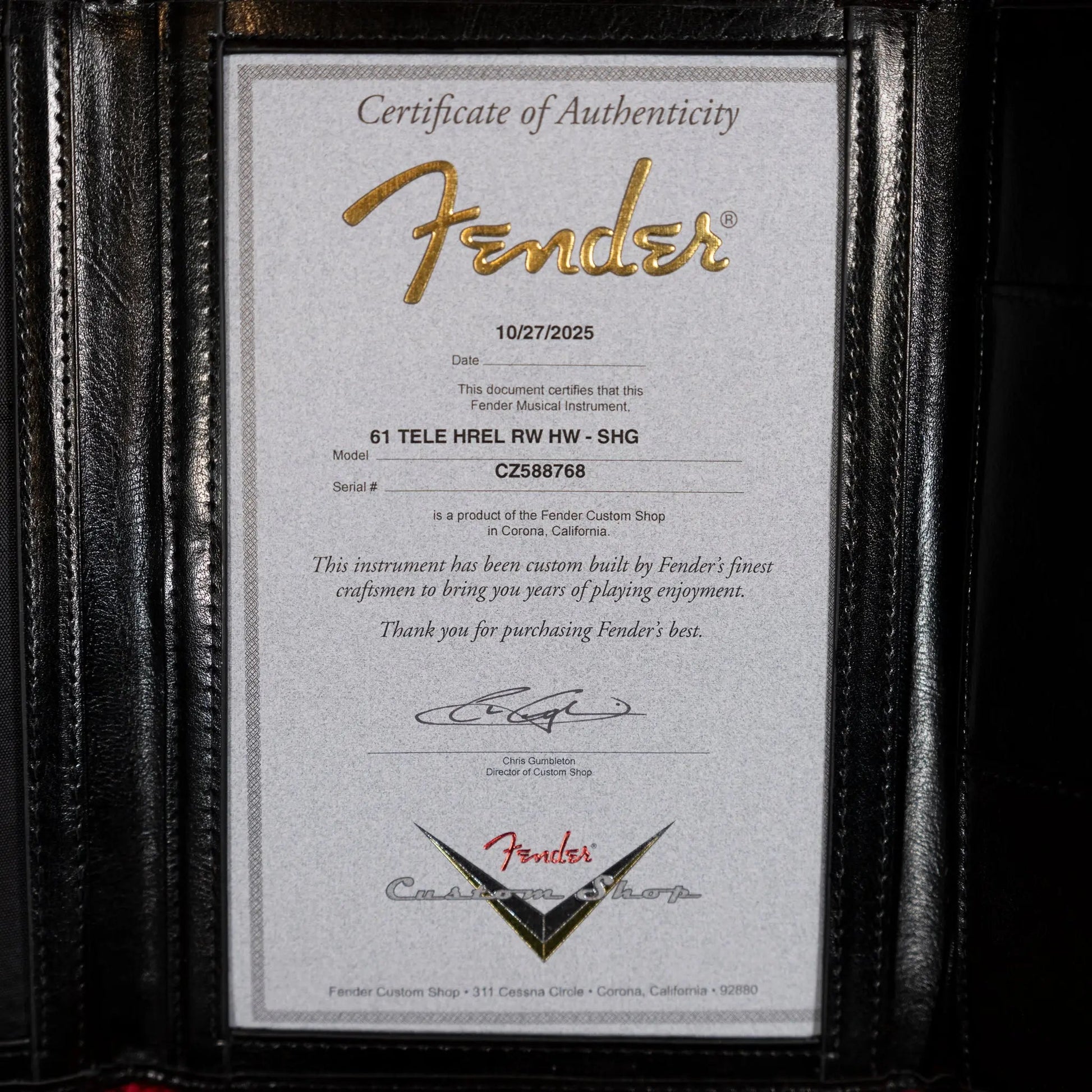 Fender Custom Shop 1961 Telecaster Heavy Relic - Roasted Body/Shoreline Gold