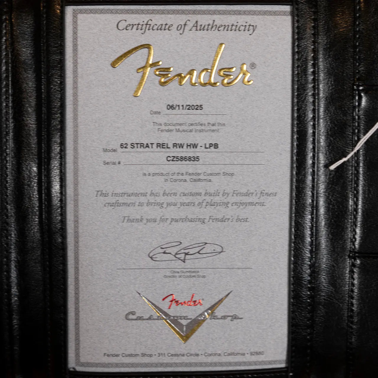 Fender Custom Shop 1962 Stratocaster Relic - Lake Placid Blue