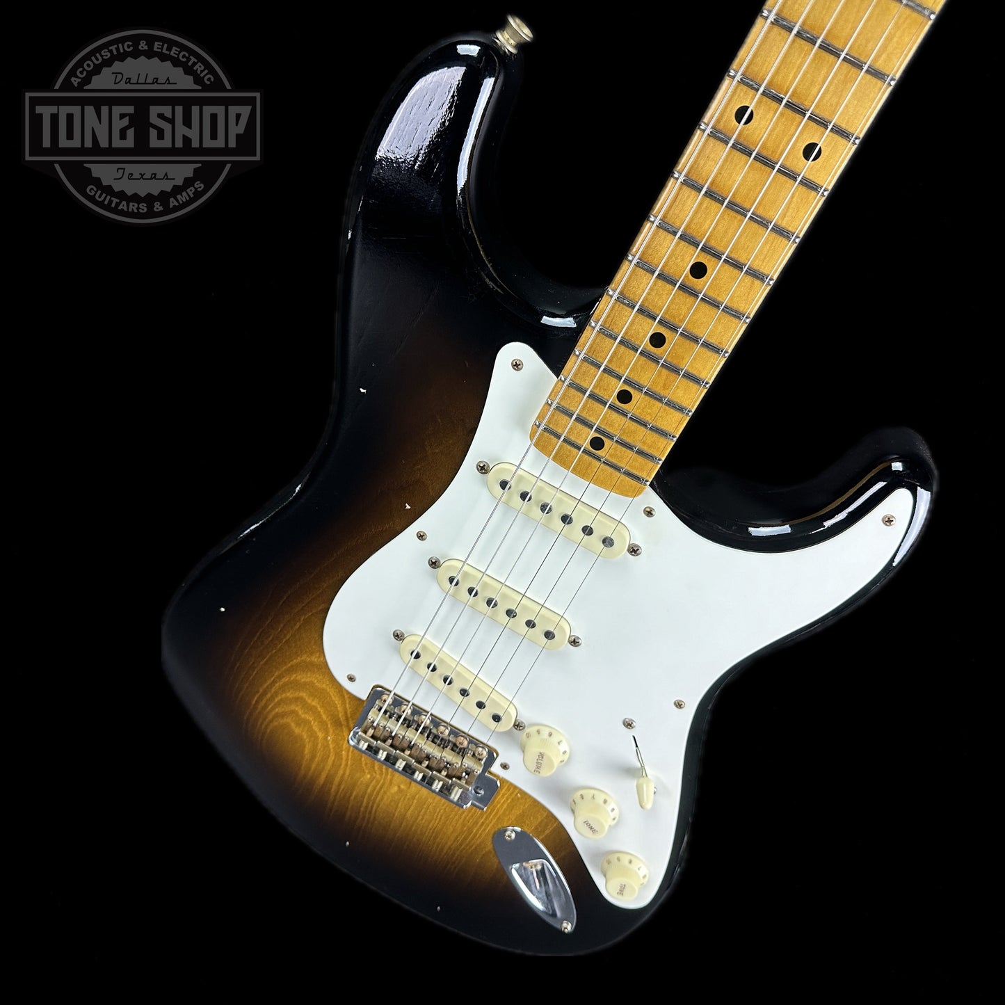 Fender Custom Shop 1956 Stratocaster Journeyman Relic Maple Neck Wide-Fade 2-Color Sunburst w/case CZ577992