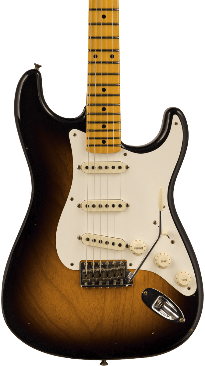 Fender Custom Shop 1956 Stratocaster Journeyman Relic Maple Neck Wide-Fade 2-Color Sunburst w/case CZ577992