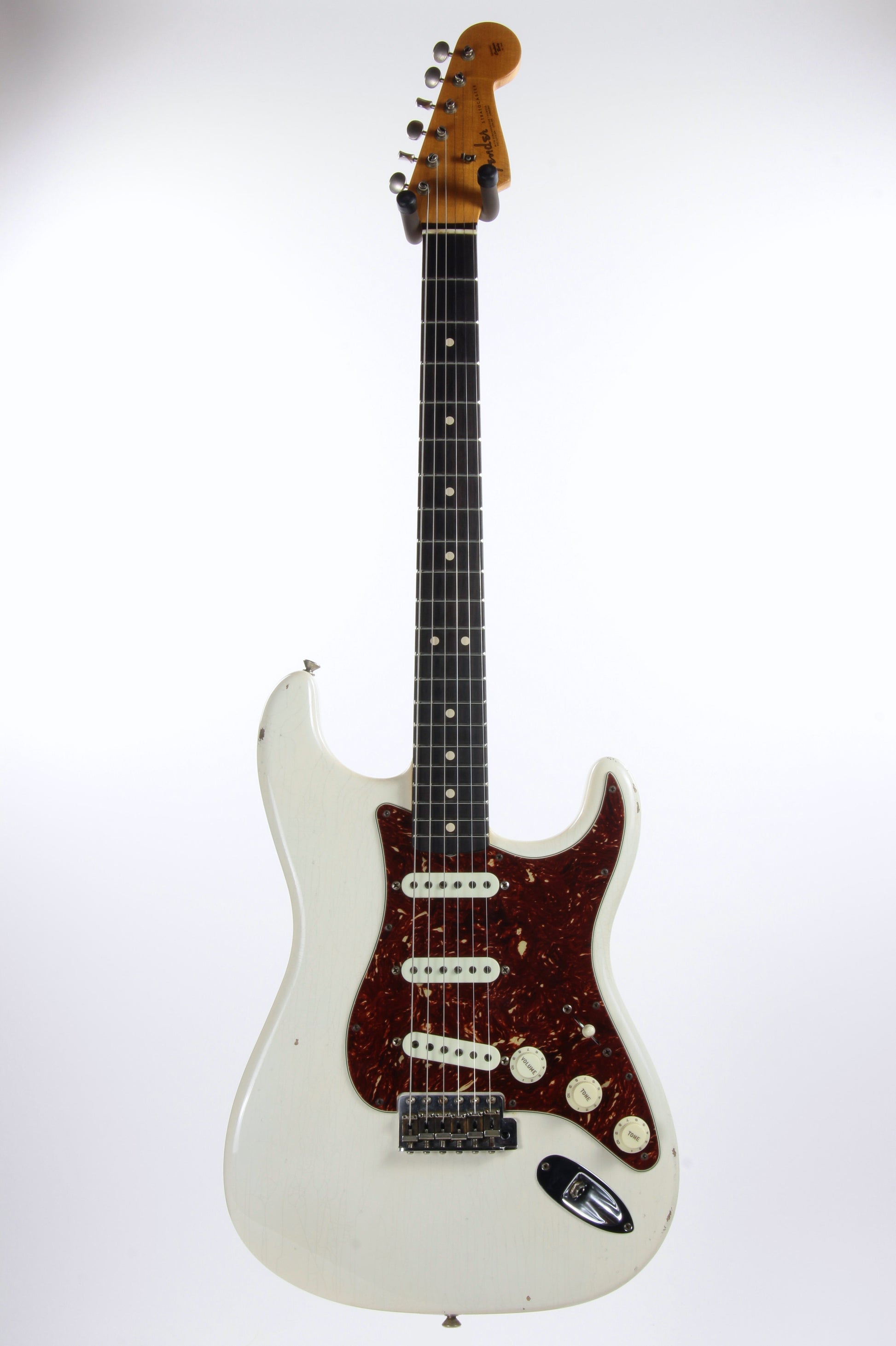 '63 Fender Custom Shop Masterbuilt Builder Select 1963 Stratocaster Relic - Yuriy Shishkov White Strat, Tortoise Guard