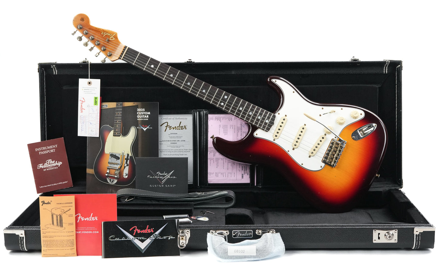 Fender Custom Shop '65 Stratocaster 3 Color Chocolate Sunburst Journeyman Relic