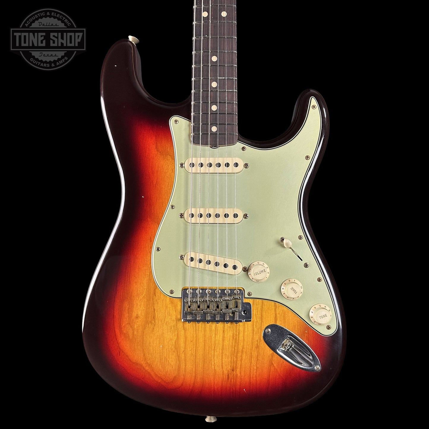 Fender Custom Shop 1963 Stratocaster Journeyman Relic Chocolate 3 Tone Sunburst AAA Maple Neck w/case CZ588244