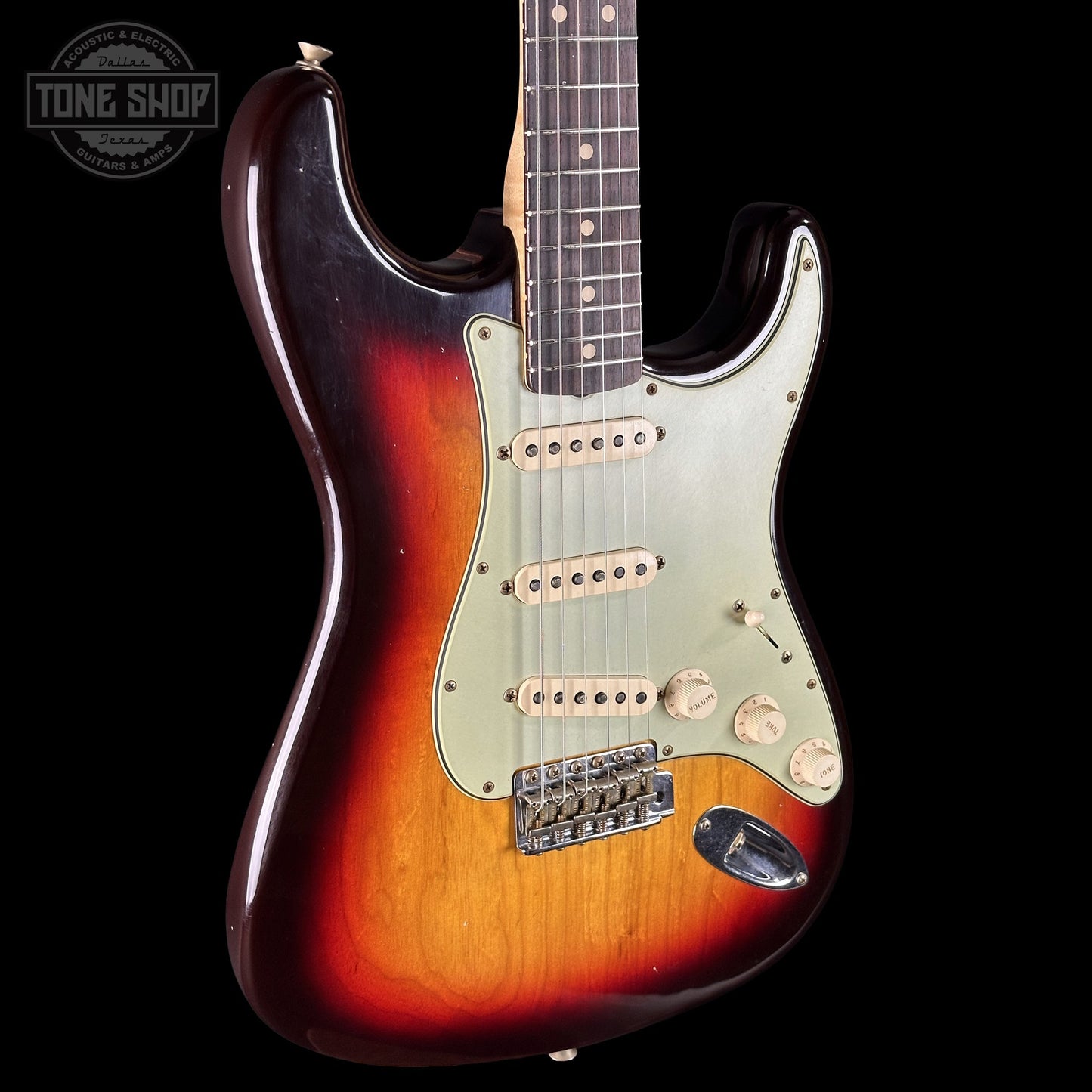 Fender Custom Shop 1963 Stratocaster Journeyman Relic Chocolate 3 Tone Sunburst AAA Maple Neck w/case CZ588244