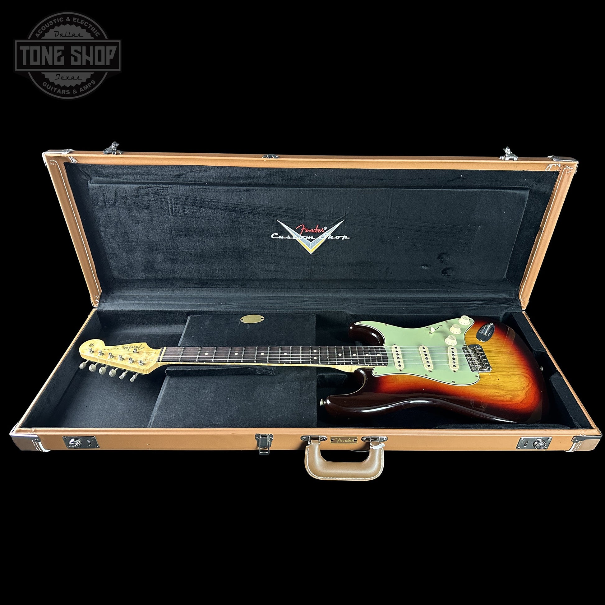 Fender Custom Shop 1963 Stratocaster Journeyman Relic Chocolate 3 Tone Sunburst AAA Maple Neck w/case CZ588244