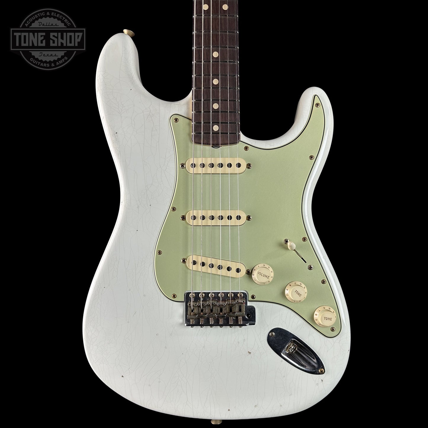 Fender Custom Shop 1963 Stratocaster Journeyman Relic Olympic White AAA Maple Neck w/case