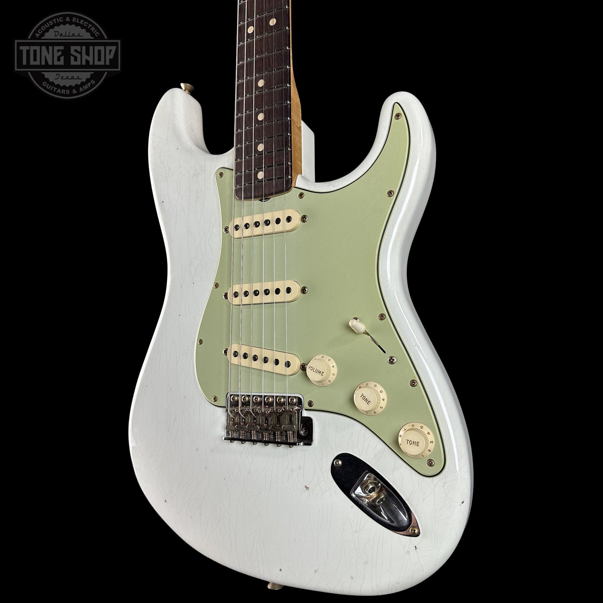 Fender Custom Shop 1963 Stratocaster Journeyman Relic Olympic White AAA Maple Neck w/case