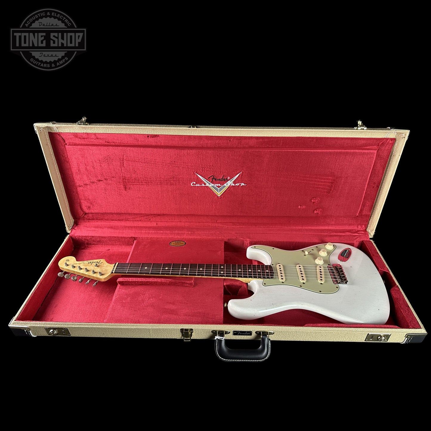 Fender Custom Shop 1963 Stratocaster Journeyman Relic Olympic White AAA Maple Neck w/case