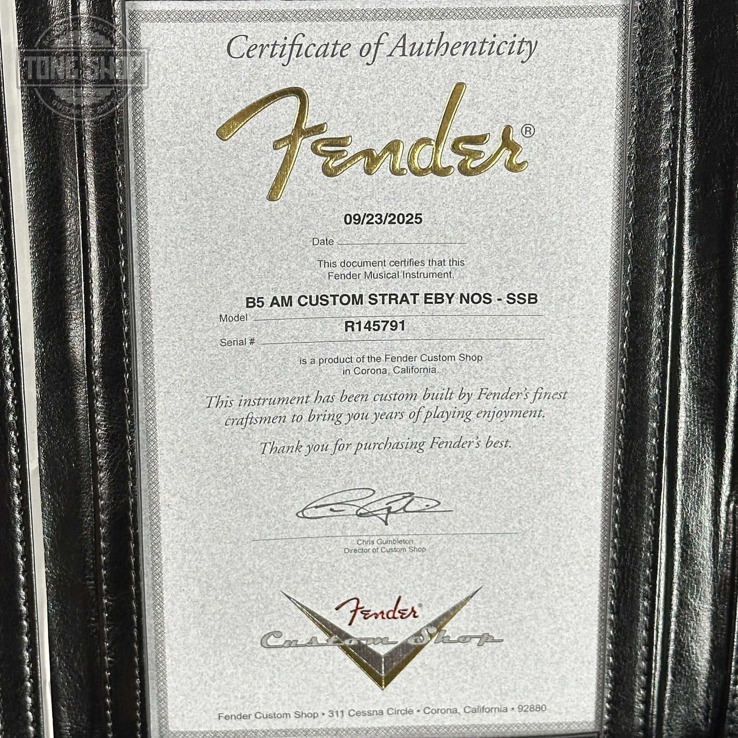 Fender Custom Shop American Custom Stratocaster NOS Ebony Fingerboard Sienna Sunburst w/case