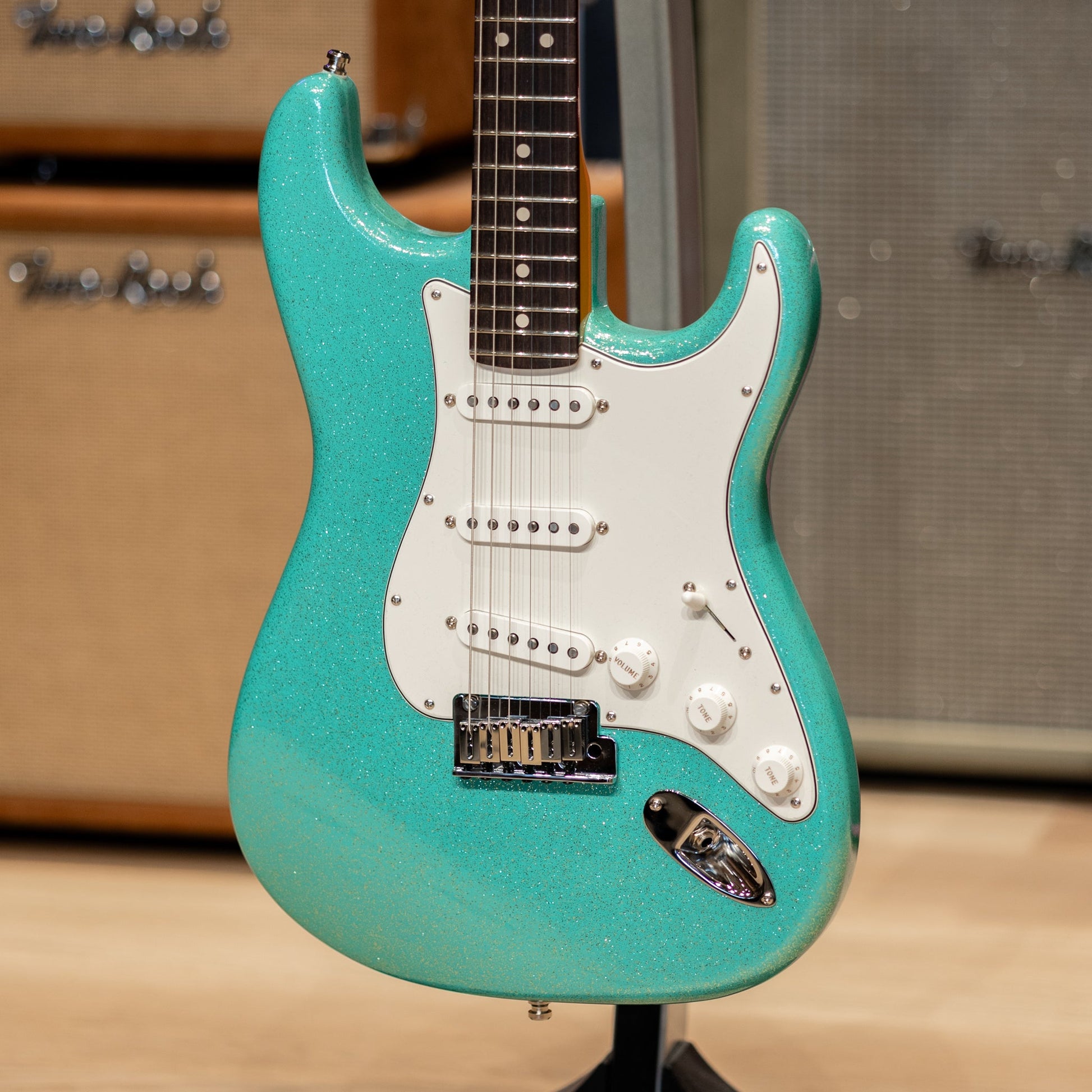 Fender Custom Shop Custom Deluxe Stratocaster NOS - Seafoam Green Sparkle