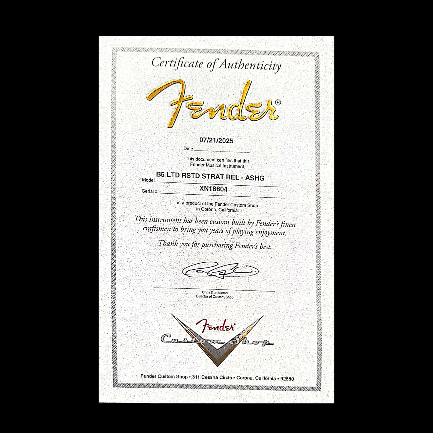 Fender Custom Shop Limited Edition Roasted Stratocaster Relic - Aged Shoreline Gold