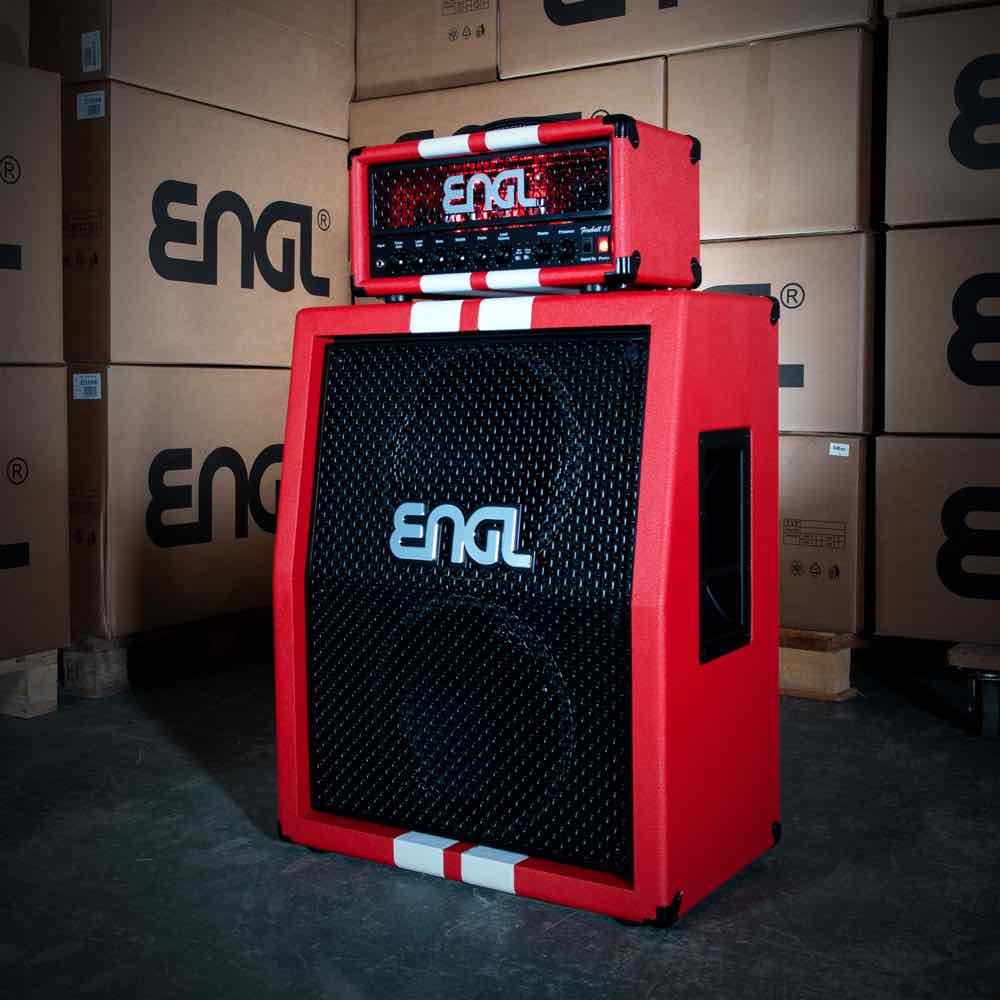 ENGL E633/E212VB 40TH Limited Edition Set - Fireball 25 Head & 2x12" Cab in Custom Red w/ Racing Stripe *SOLD OUT*