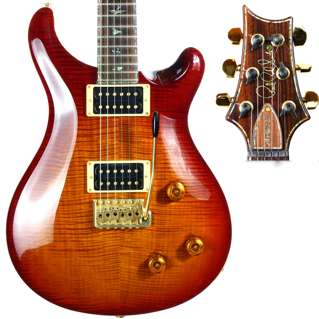 1996 PRS Artist Series III Limited Edition Dark Cherry Sunburst - RARE TREMOLO MODEL, Paua Inlays, Great Top!