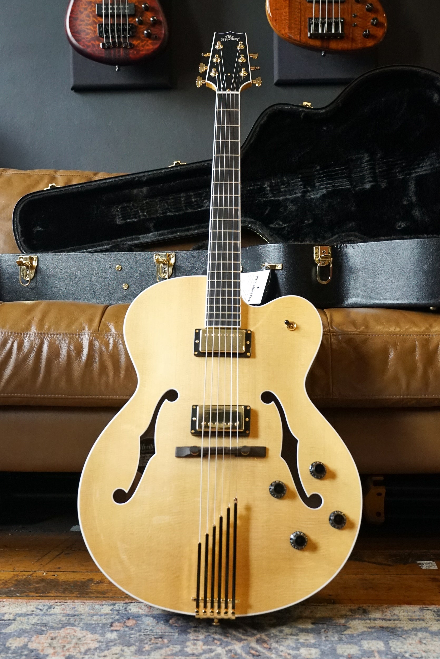 Heritage Standard Eagle Classic Hollow Electric Guitar w/ Hard Case - Antique Natural