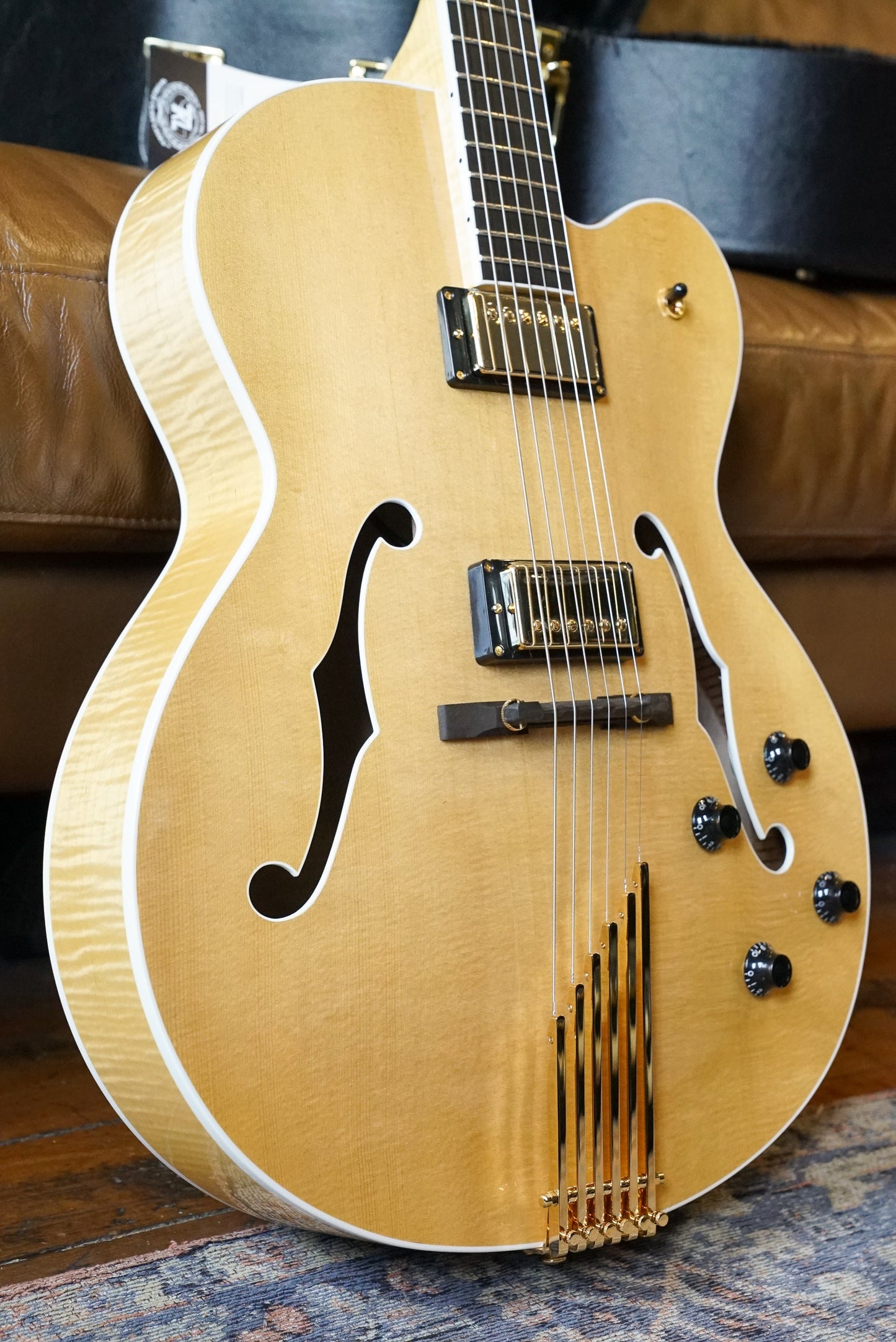 Heritage Standard Eagle Classic Hollow Electric Guitar w/ Hard Case - Antique Natural