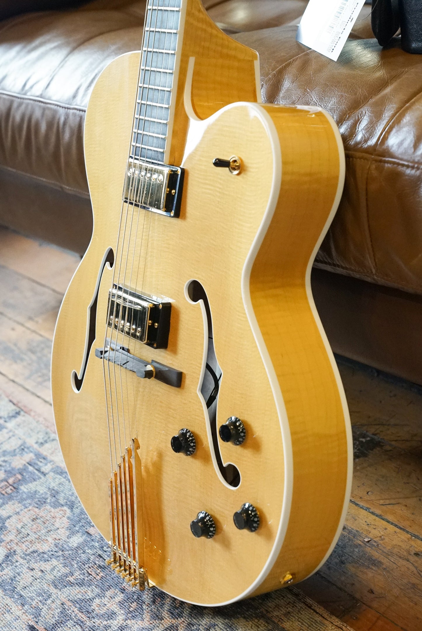 Heritage Standard Eagle Classic Hollow Electric Guitar w/ Hard Case - Antique Natural