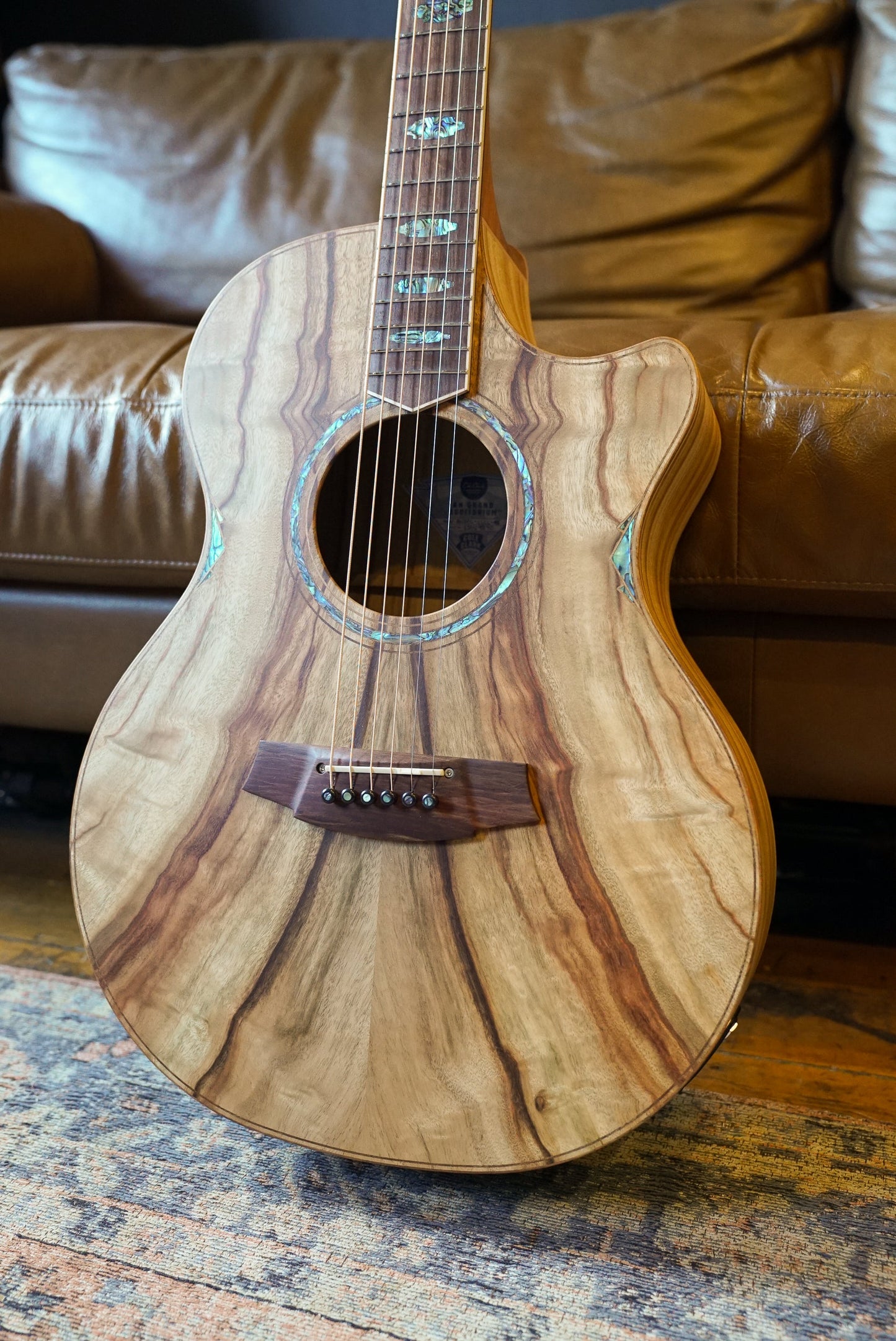 Cole Clark Angel 3 Acoustic Guitar - Camphor Laurel AN3EC-CLCL-AE