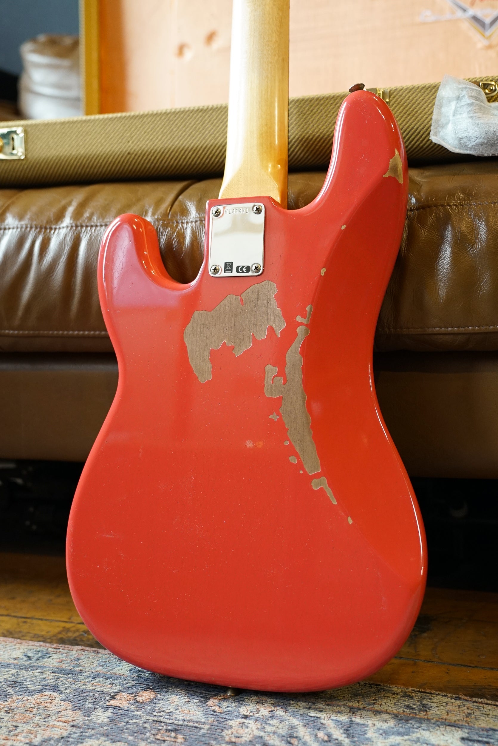 Fender Pino Palladino Signature Precision Bass, Rosewood Fingerboard, Fiesta Red over Desert Sand